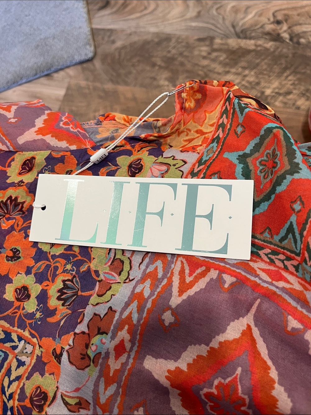 LIFE Tie-Front Button Blouse - Picture 4 of 7
